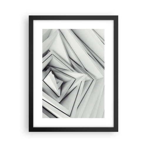Póster en marco negro - Ángulos afilados - 30x40 cm