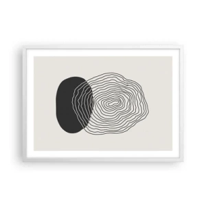 Póster en marco blanco - Persistencia y vibración - 70x50 cm