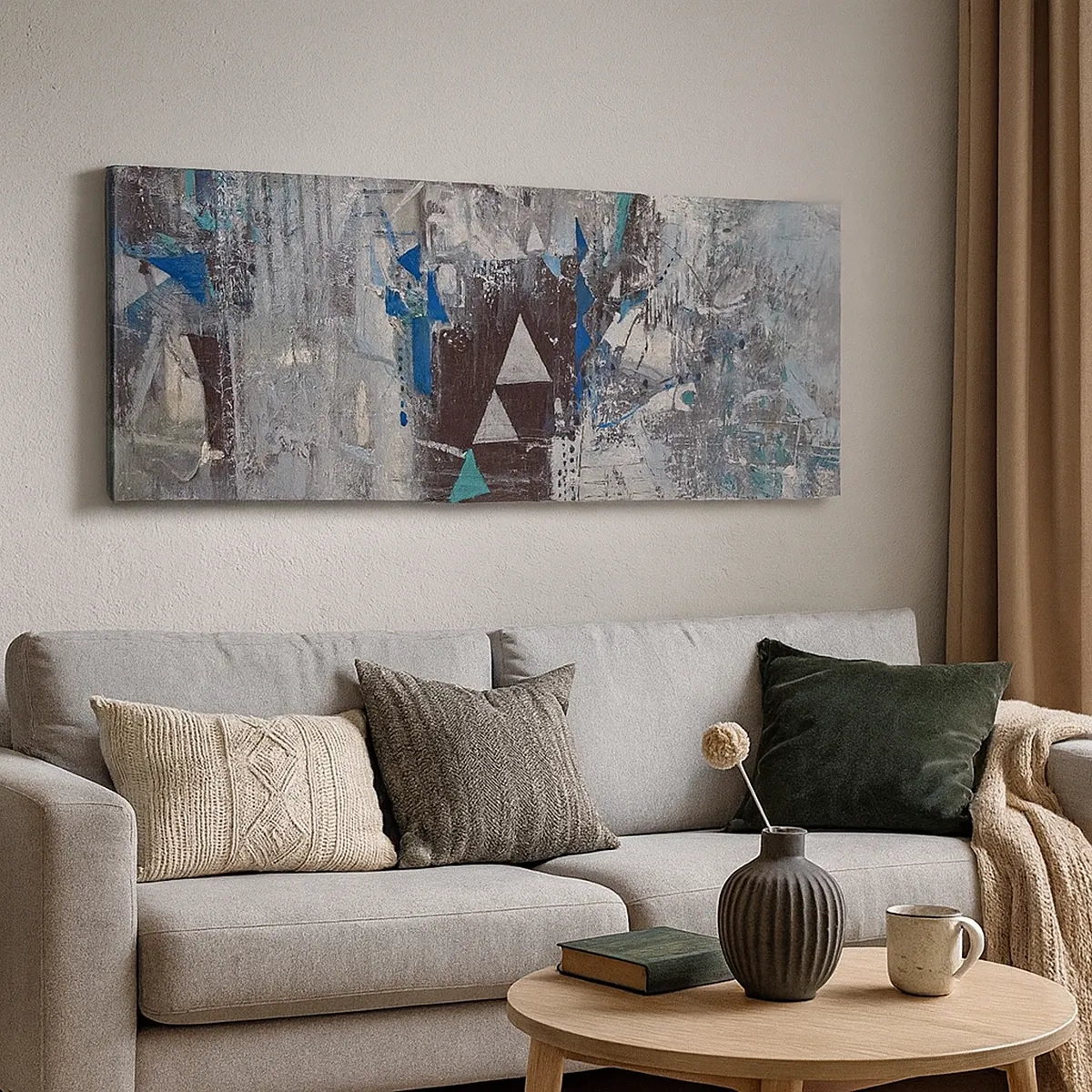 Cuadro sobre lienzo - Impresión de Imagen - El orden superior de los triángulos - 30x30 cm