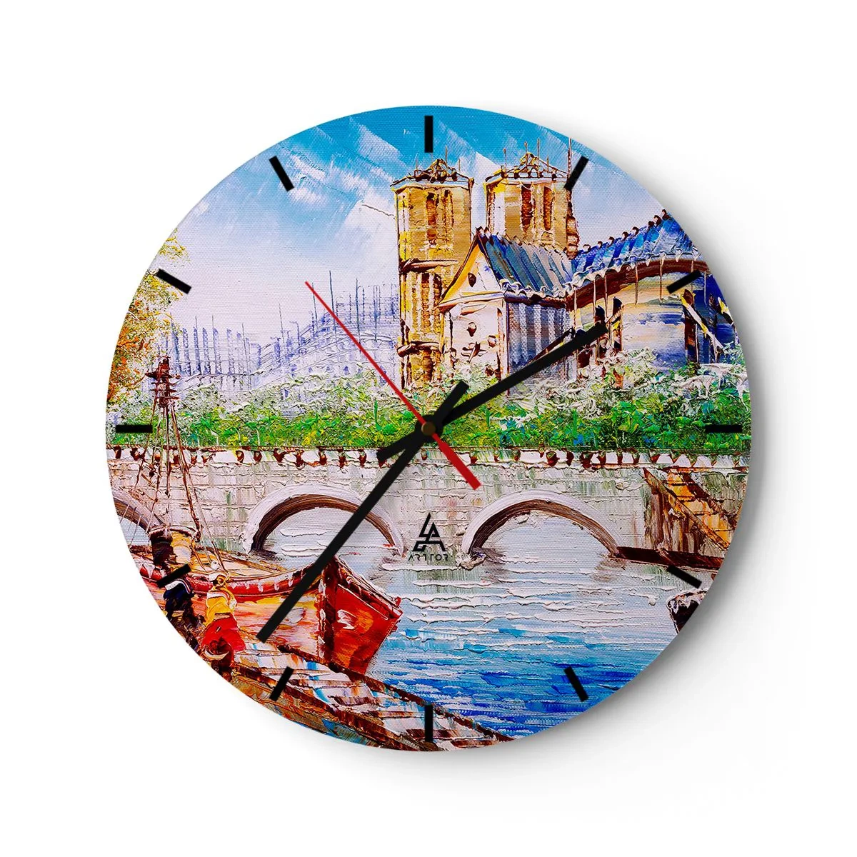 Reloj de pared - Reloj de vidrio - Su tiempo nunca pasa - 40x40 cm