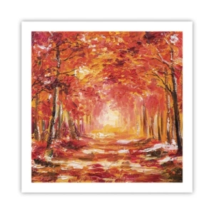 Póster - Bosque de cobre - 60x60 cm