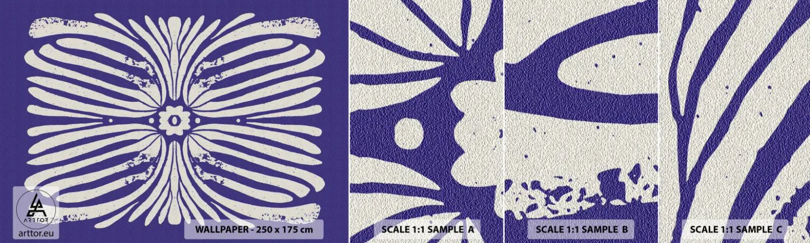 Muestra De Fotomural Standard Eco - Inspiraciones étnicas - bohemia, Botánico, Pedazo - 100x30 cm