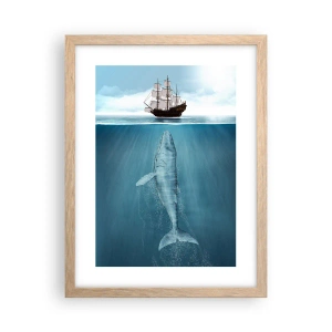 Póster en marco roble claro - Mejor no saber lo que te espera - 30x40 cm