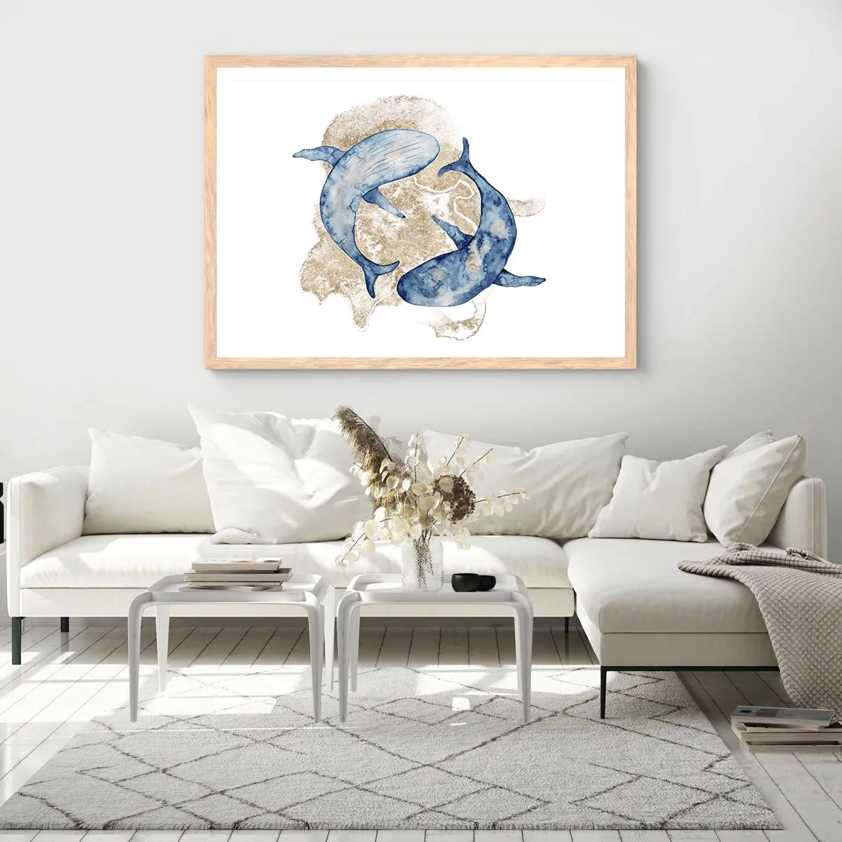 Póster en marco roble claro - ¿Amistad o amor? - 40x30 cm