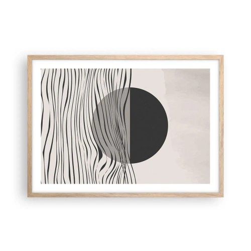 Póster en marco roble claro - Media composición - 70x50 cm