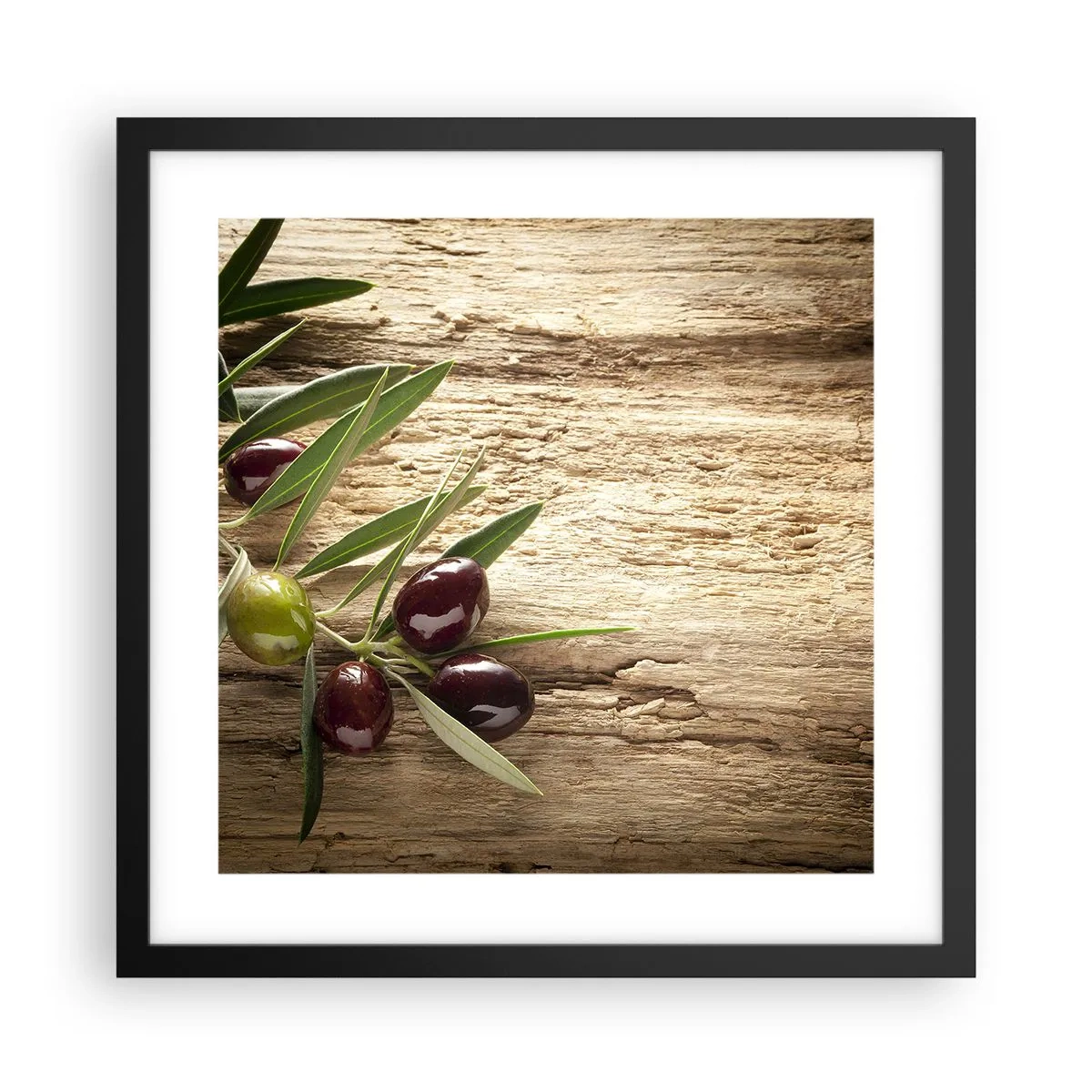 Póster en marco negro - Directamente de la naturaleza - 40x40 cm