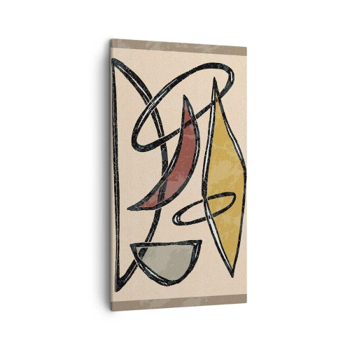 Cuadro sobre lienzo - Impresión de Imagen - Composición: arcos y óvalos - 45x80 cm