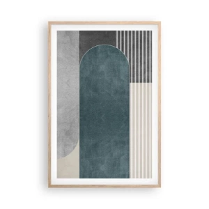 Póster en marco roble claro - Composición horizontal - 61x91 cm