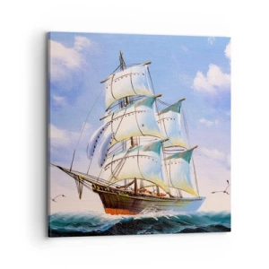 Cuadro sobre lienzo - Impresión de Imagen - Orgulloso con el viento - 70x70 cm