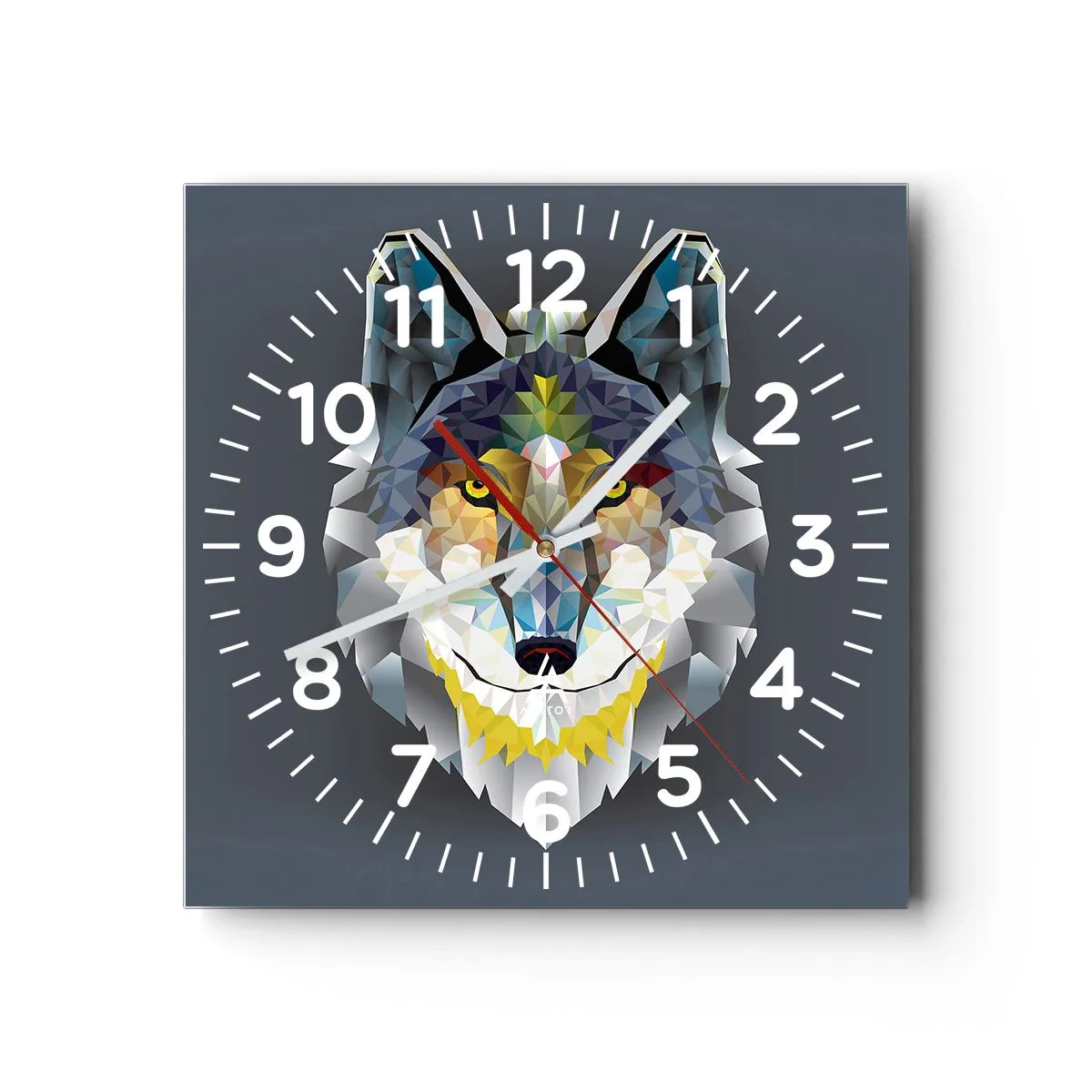 Reloj de pared - Reloj de vidrio - Habla del lobo si lo ves - 40x40 cm