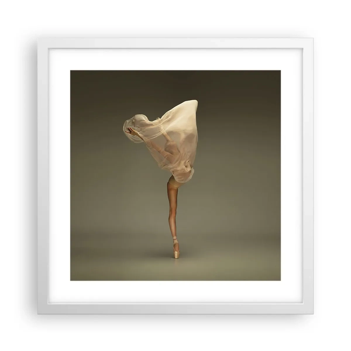 Póster en marco blanco - A punto de volar - 40x40 cm