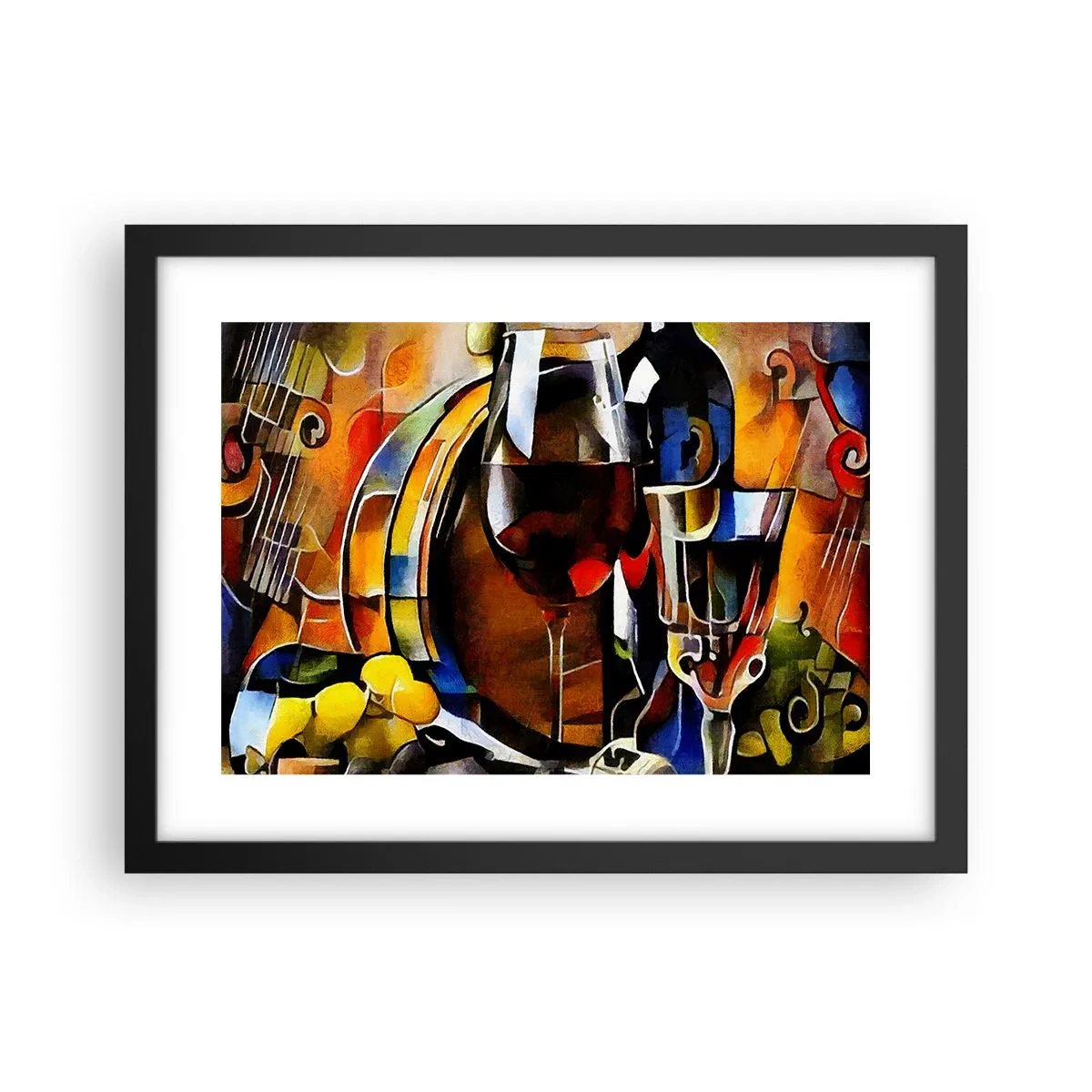 Póster en marco negro - Y el mundo se vuelve más colorido - 40x30 cm