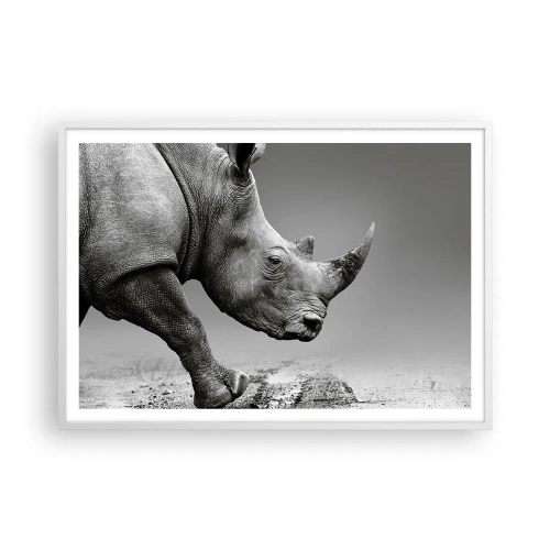 Póster en marco blanco - Fuerza imparable - 100x70 cm