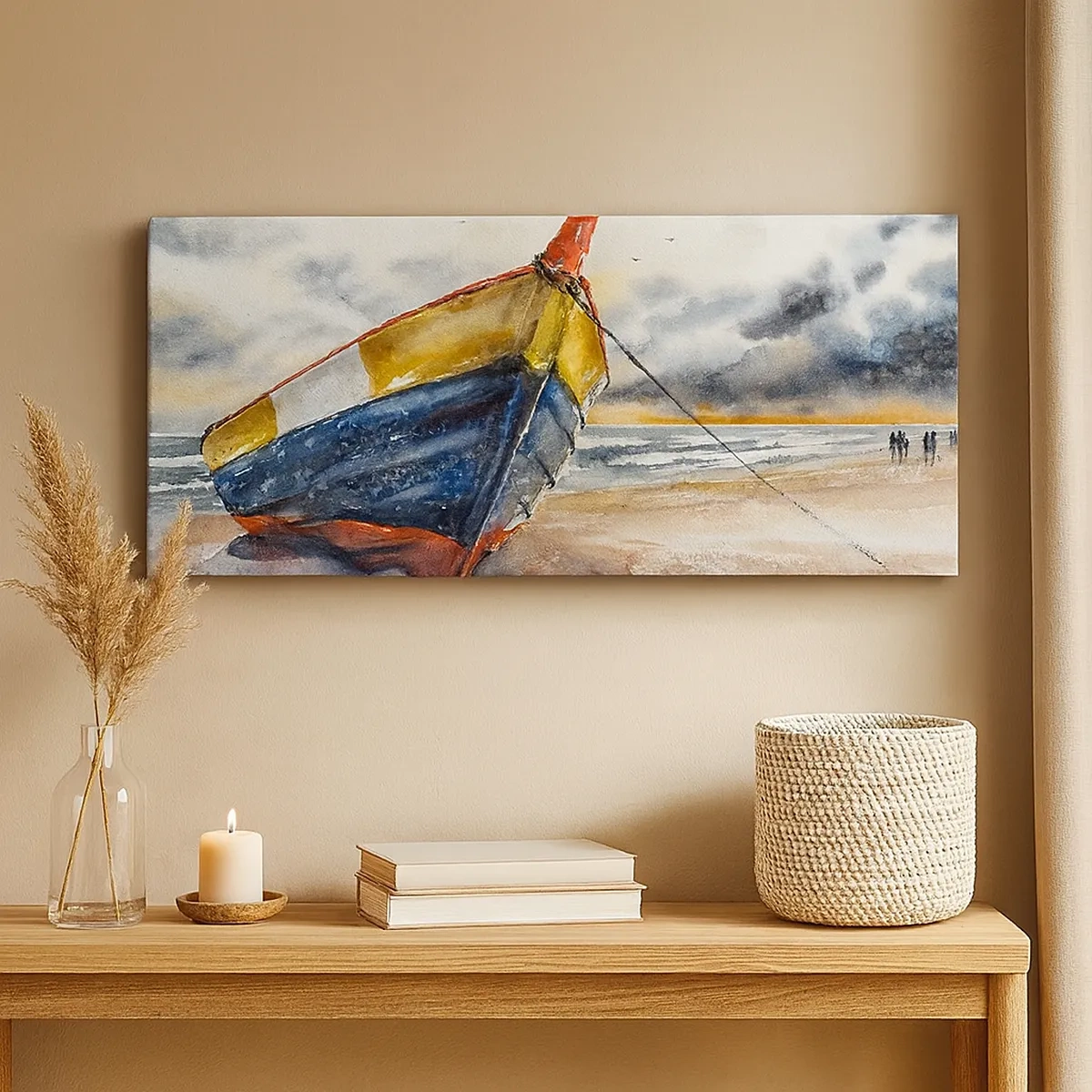 Cuadro sobre lienzo - Impresión de Imagen - Descansando en la orilla - 30x30 cm