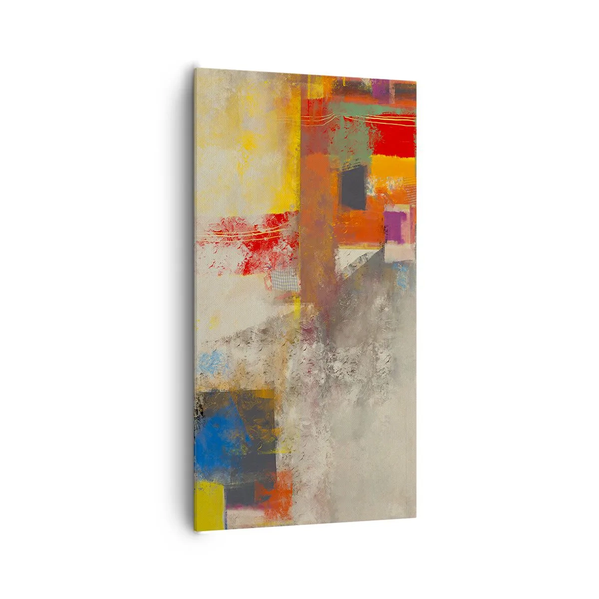 Cuadro sobre lienzo - Impresión de Imagen - Geometría de color - 65x120 cm