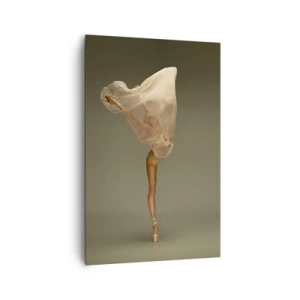 Cuadro sobre lienzo - Impresión de Imagen - Una bailarina flotando en el aire con tela. - 80x120cm - A punto de volar - Decoración de pared moderna para salón y dormitorio ARTTOR