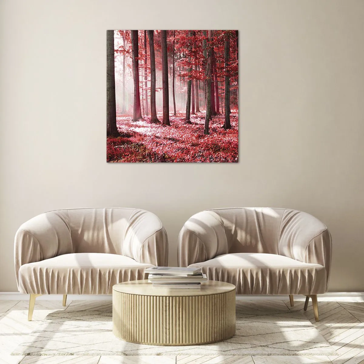 Cuadro sobre vidrio - Impresiones sobre Vidrio - Rojo como el que más - 30x30 cm