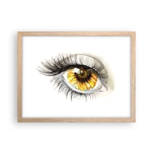 Póster en marco roble claro - Un aspecto tan caluroso como el verano - 40x30 cm