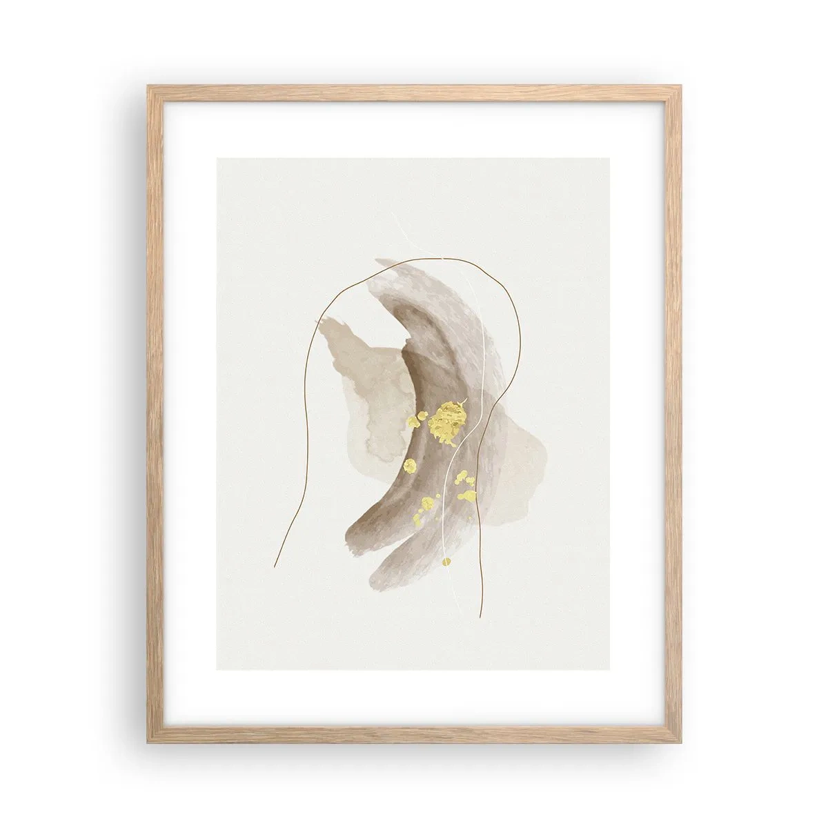 Póster en marco roble claro - Encontrado en el espacio - 40x50 cm