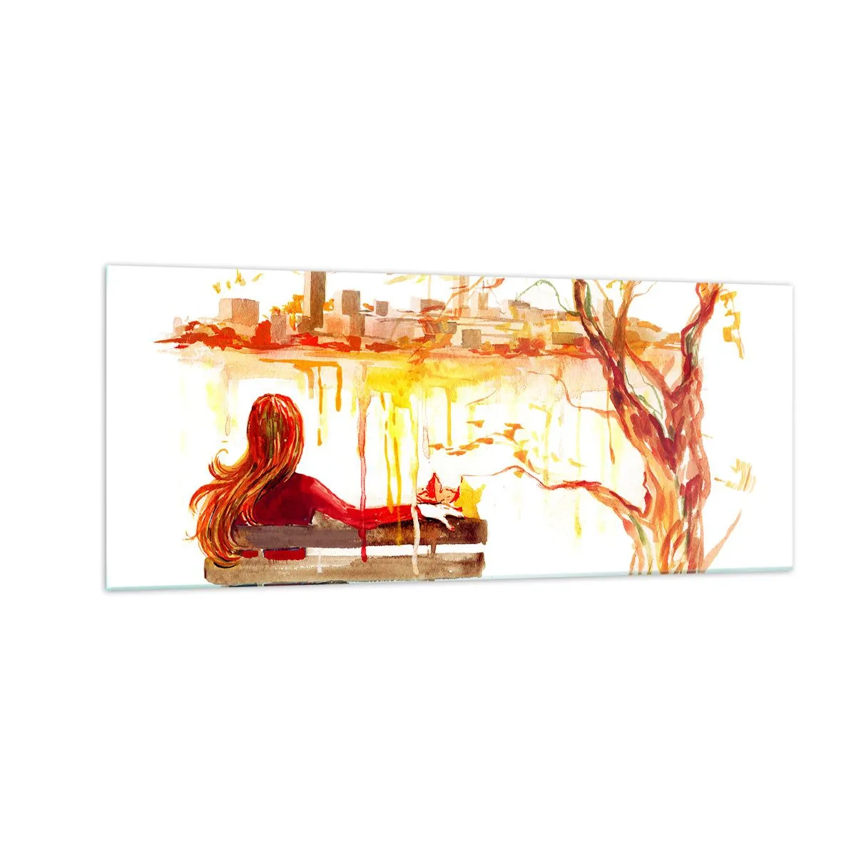 Cuadro sobre vidrio - Impresiones sobre Vidrio - Un momento de reflexión - 100x40 cm