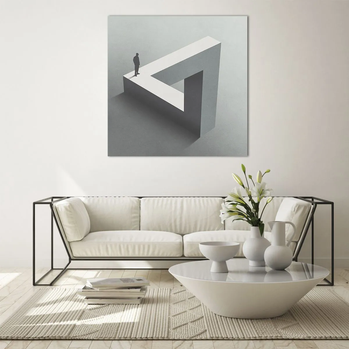 Cuadro sobre vidrio - Impresiones sobre Vidrio - Y, sin embargo, es posible - 60x60 cm