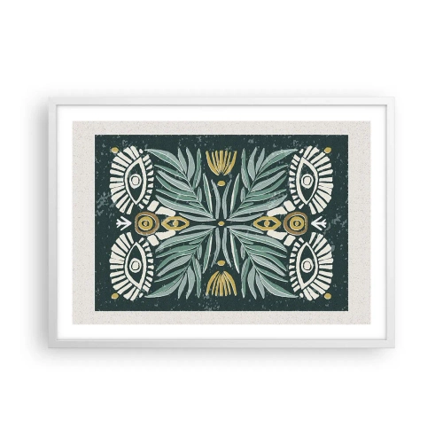 Póster en marco blanco - Como un recorte folclórico - 70x50 cm