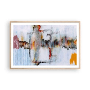 Póster en marco roble claro - Abstracto sobre el agua - 91x61 cm