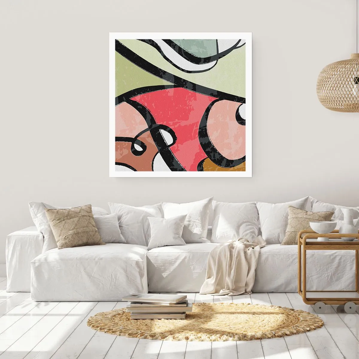 Póster - Piruetas entre colores - 40x40 cm