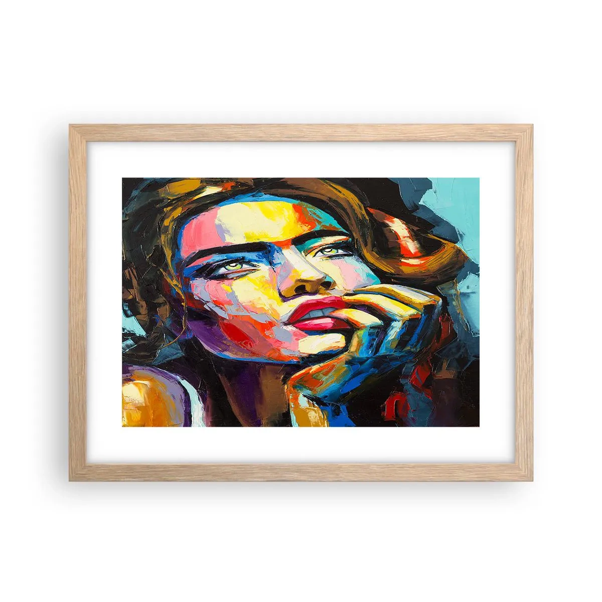 Póster en marco roble claro - Sueños - 40x30 cm
