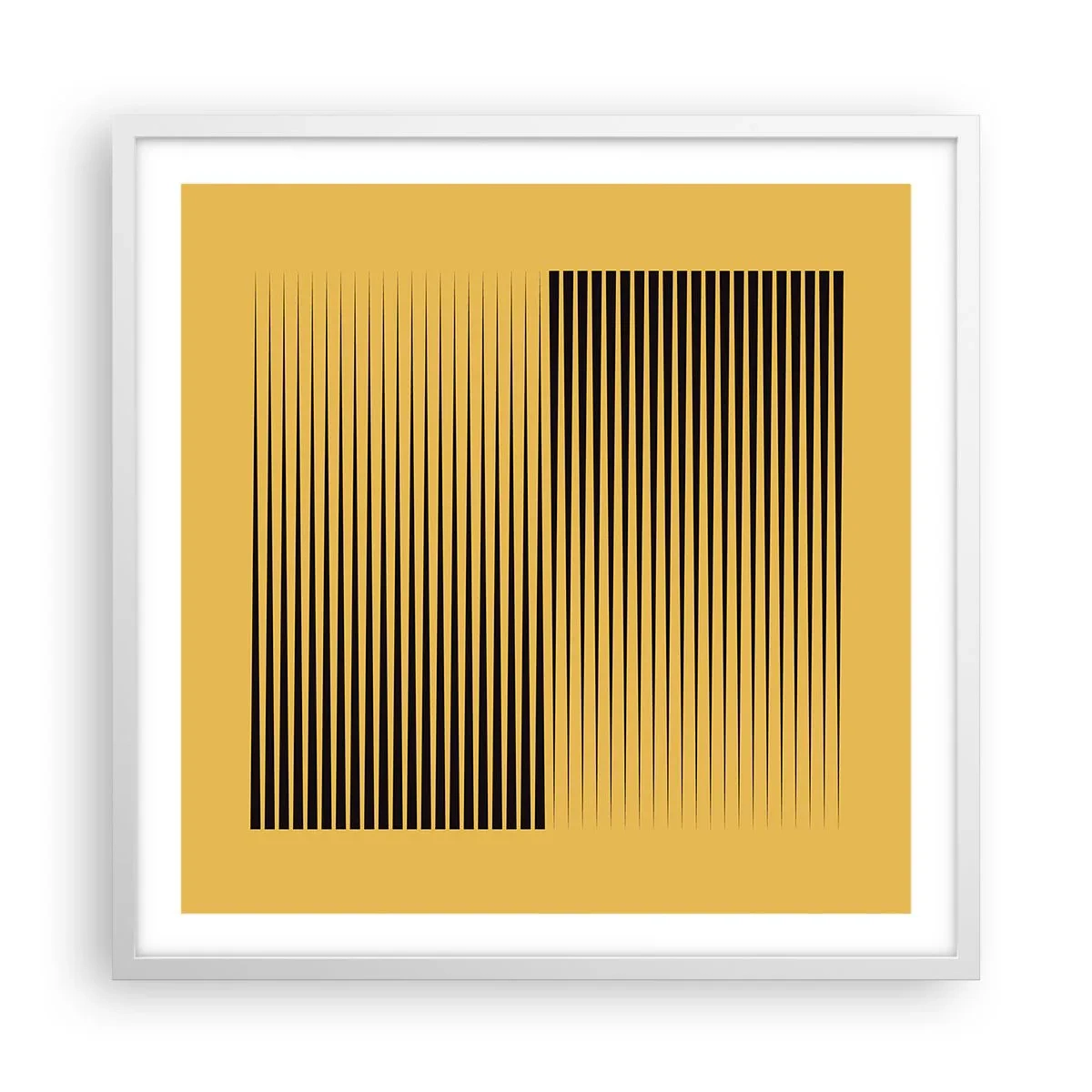 Póster en marco blanco - Cuadrado de opuestos - 60x60 cm