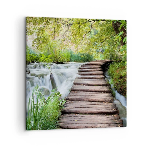 Cuadro sobre lienzo - Impresión de Imagen - No es agua silenciosa en absoluto - 60x60 cm