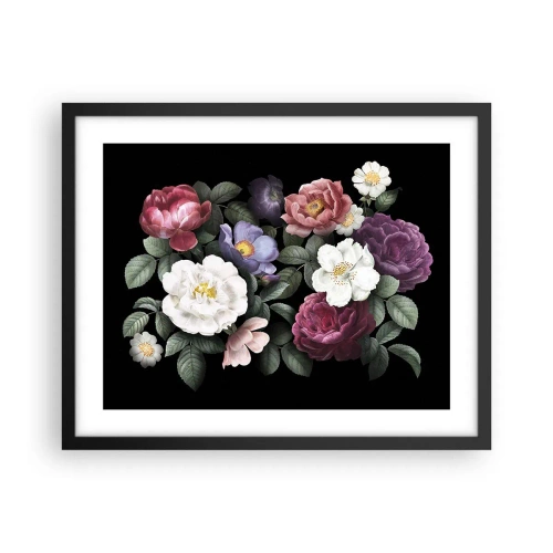 Póster en marco negro - De un jardín inglés - 50x40 cm