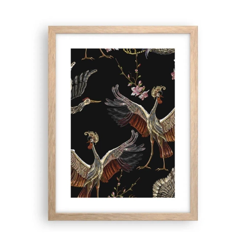 Póster en marco roble claro - Aves de cuento de hadas - 30x40 cm