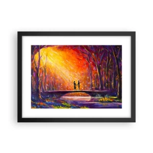 Póster en marco negro - El cielo también los ama - 40x30 cm