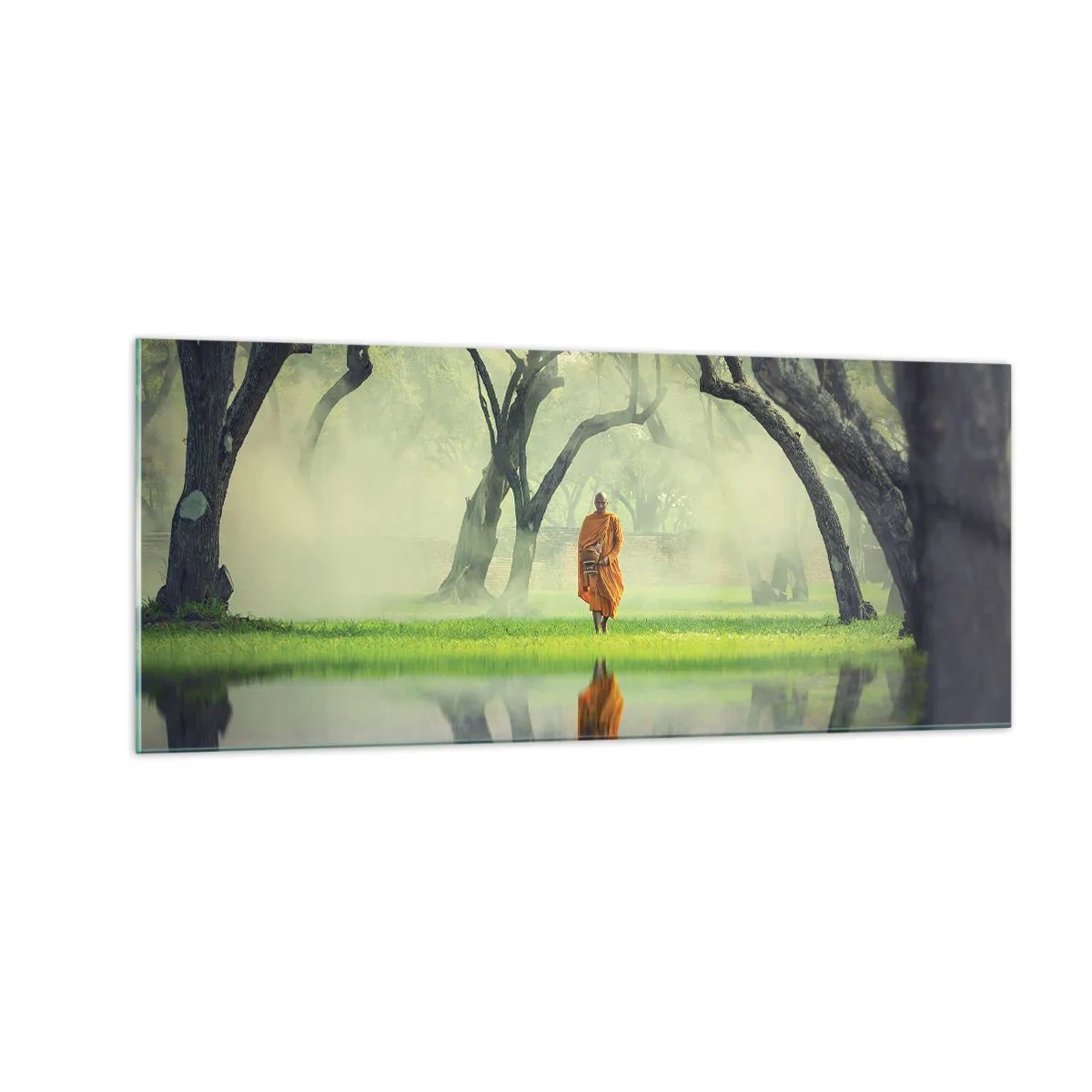 Cuadro sobre vidrio - Impresiones sobre Vidrio - En el camino de la iluminación - 100x40 cm