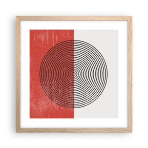 Póster en marco roble claro - En el corazón de la misma - 40x40 cm