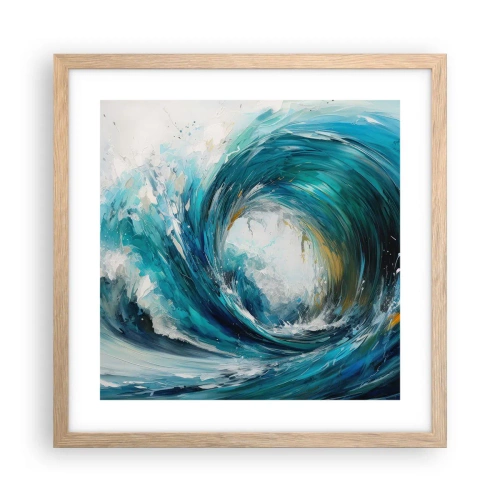 Póster en marco roble claro - Portal marino - 40x40 cm