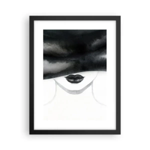 Póster en marco negro - Un misterio sensual - 30x40 cm