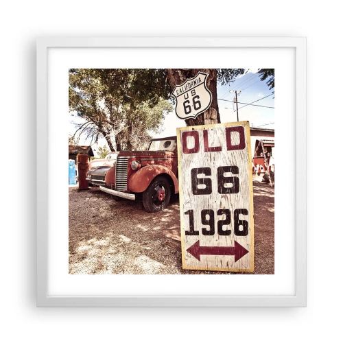 Póster en marco blanco - Una leyenda de la América profunda - 40x40 cm