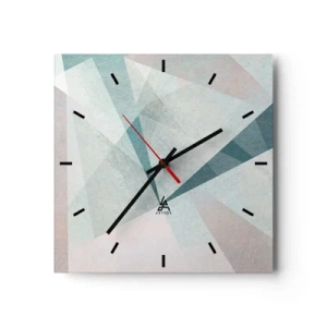 Reloj de pared - Reloj de vidrio - Tranquilo pero dinámico - 40x40 cm