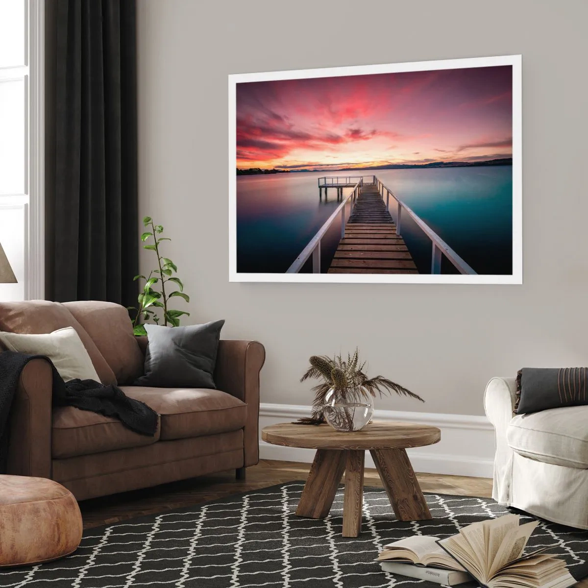 Póster - La suave llama del atardecer - 70x50 cm