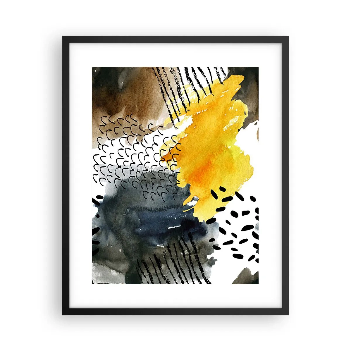 Póster en marco negro - Reunión de los elementos - 40x50 cm