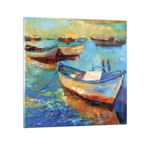 Cuadro sobre vidrio - Impresiones sobre Vidrio - En la bahía sur - 30x30 cm