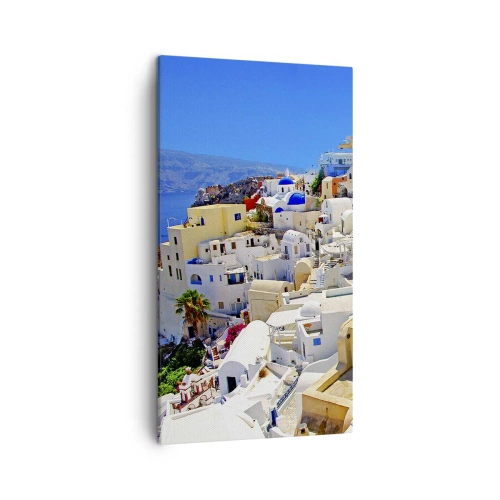 Cuadro sobre lienzo - Impresión de Imagen - Sueño de un verano griego - 45x80 cm