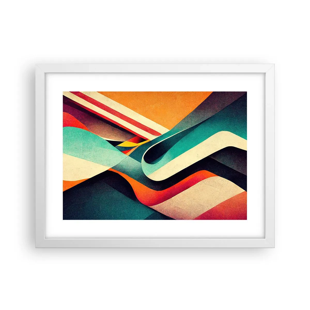 Póster en marco blanco - Composición intensa - 40x30 cm
