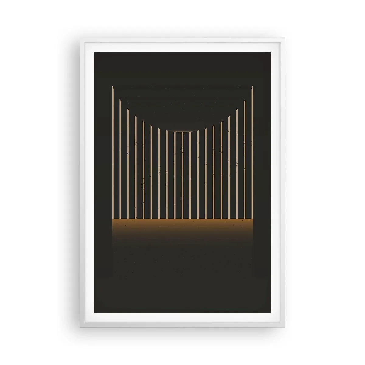 Póster en marco blanco - Explorar la oscuridad - 70x100 cm