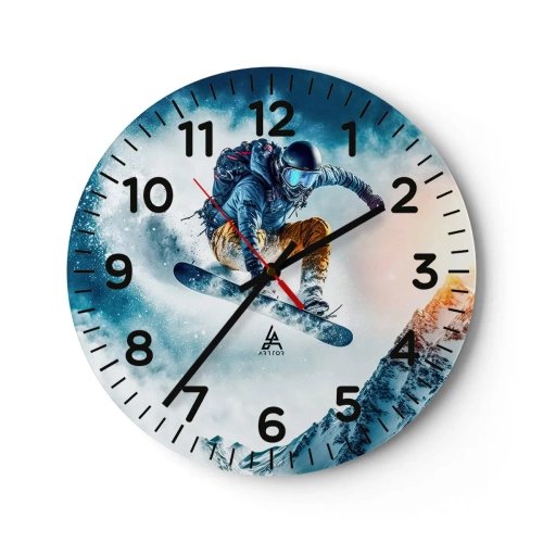 Reloj de pared - Reloj de vidrio - Emociones extremas - 40x40 cm
