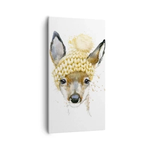 Cuadro sobre lienzo - Impresión de Imagen - Para el invierno en un bosque nevado - 55x100 cm