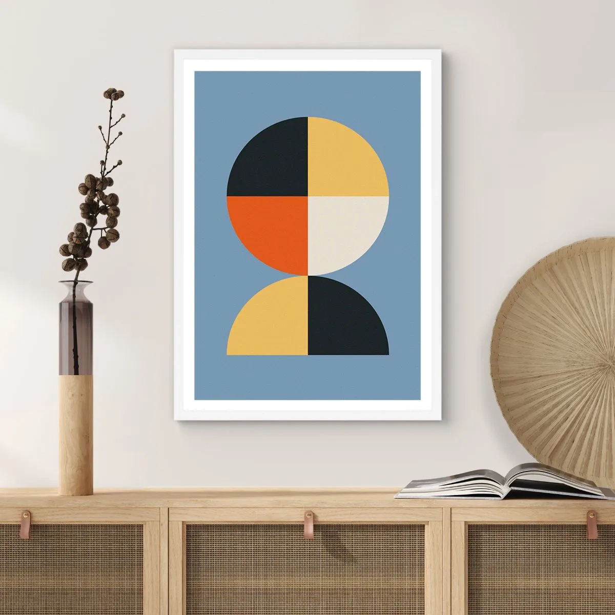 Póster en marco blanco - Mira y cuenta - 30x40 cm