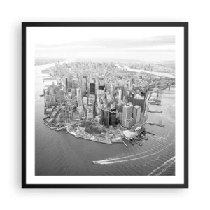 Póster en marco negro - ¿Cómo no amar este lugar? - 60x60 cm